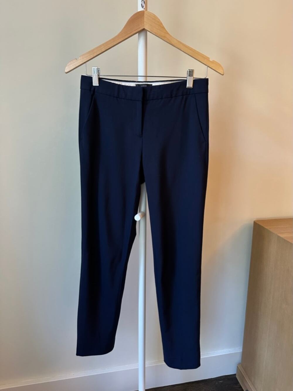 J.Crew Navy Wool Tailored Pants, Size 00